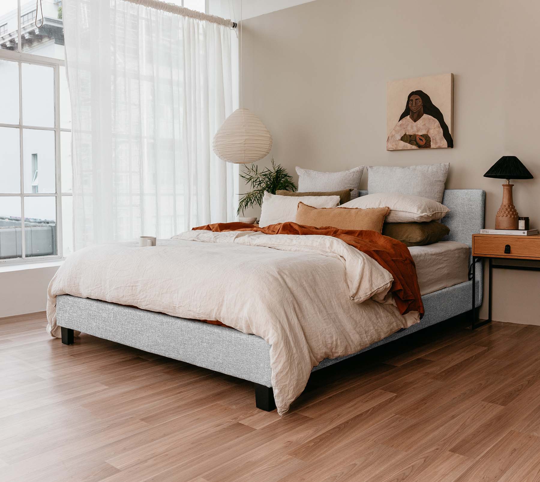 Piha Bed Frame - Stone