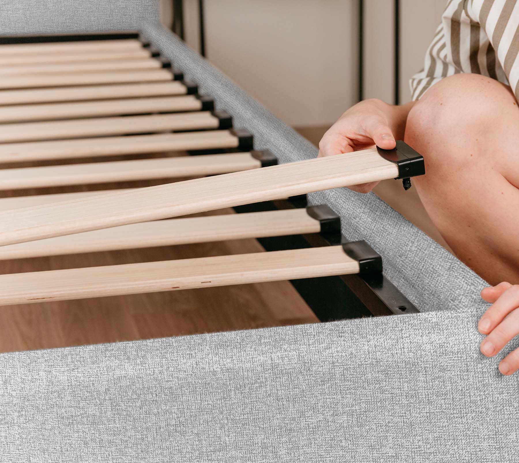 Piha Bed Frame - Stone