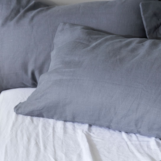100% Linen Pillowcase Pair Charcoal