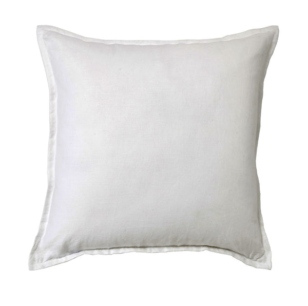 100% Linen Euro Pillowcase Set White