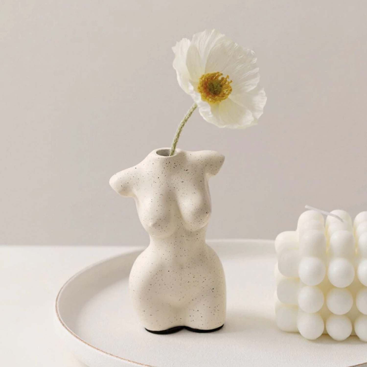 Siena Body Vase - White